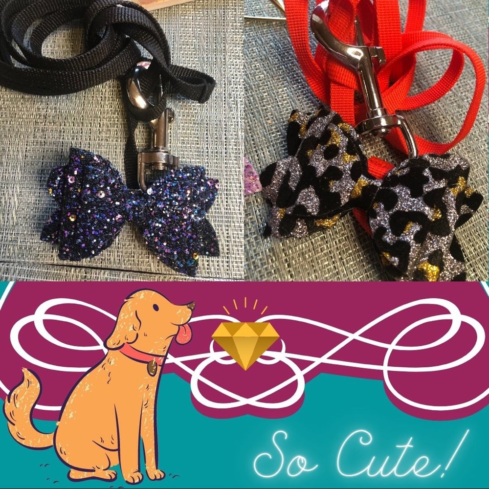 #14 🐾 Dog Leash and Detachable Bow Set in Sparkles 🐾 - Picture 12 of 16